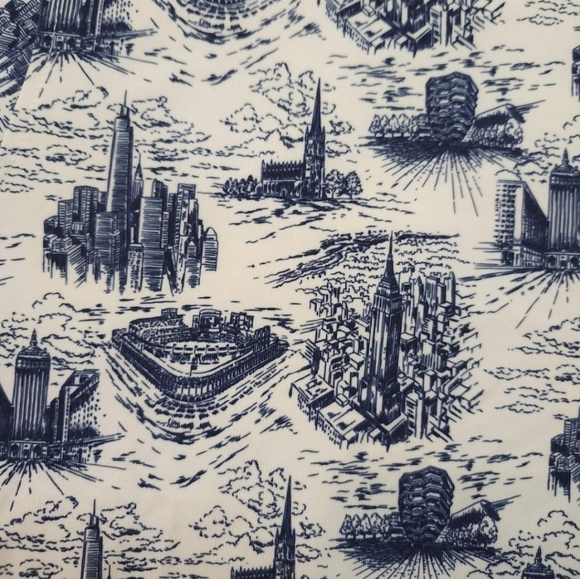 Greyson Mens polo Golf Shirt Size M All Over Print Stadiums City Performance - Picture 3 of 9